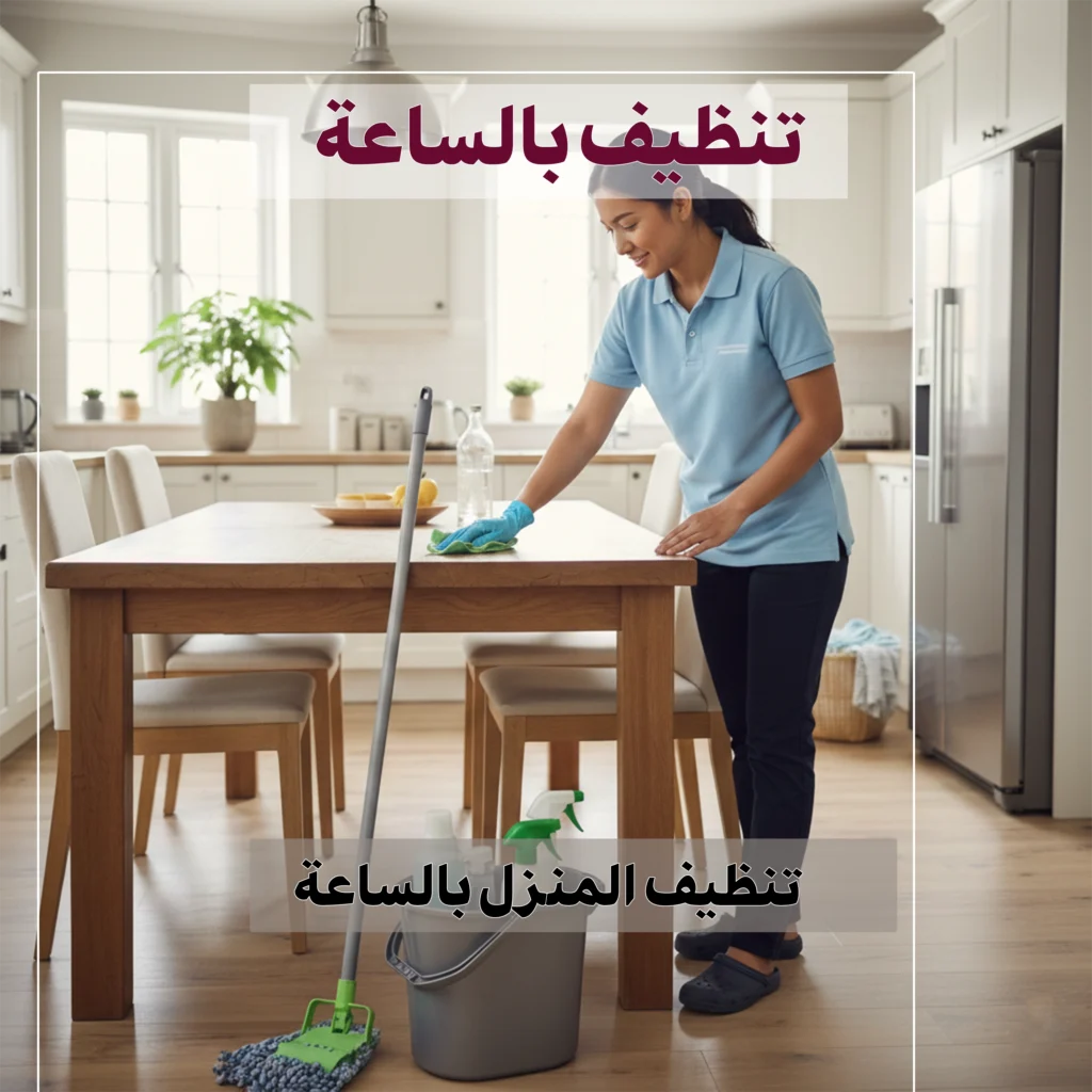 تنظيف بالساعة