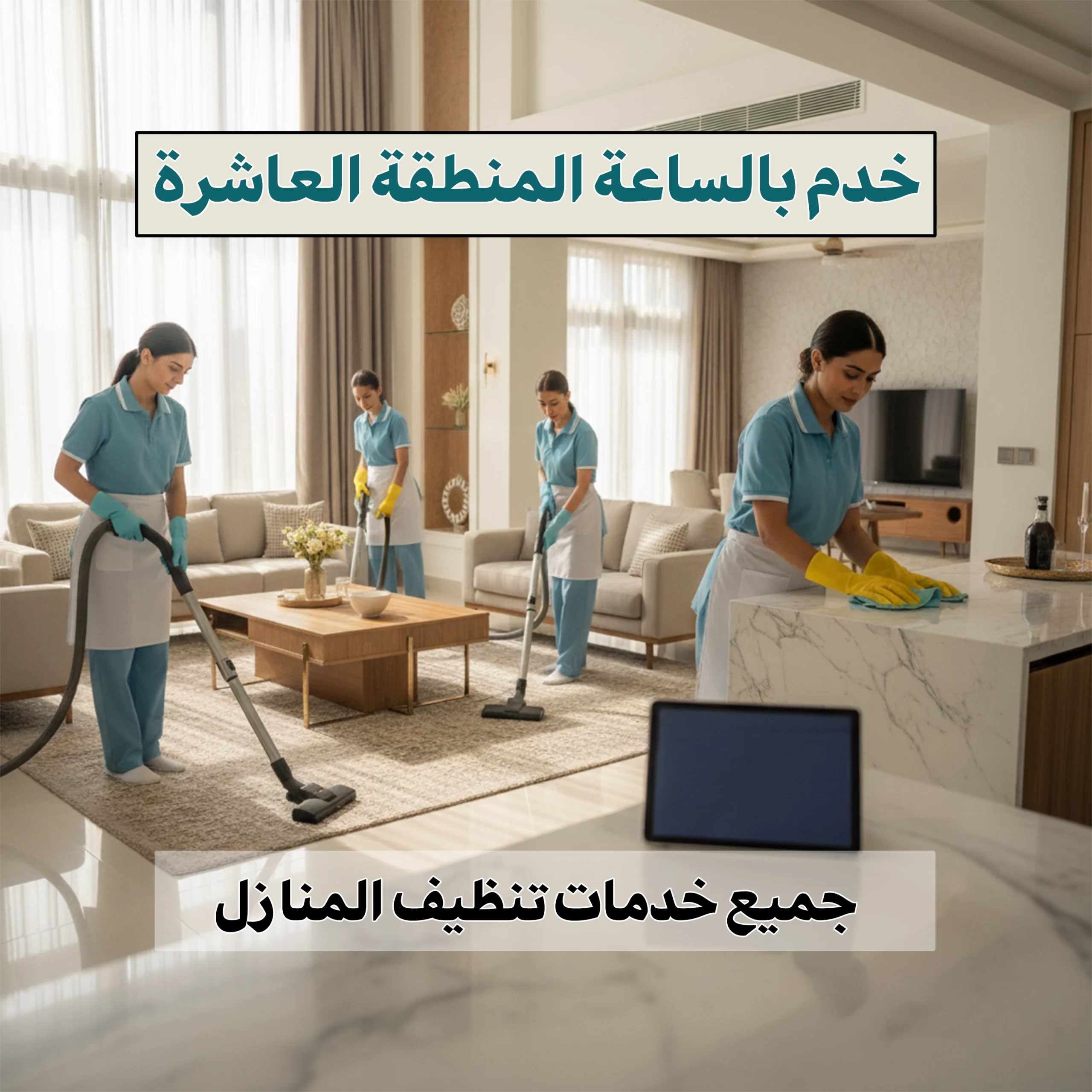 خدم بالساعة المنطقة العاشرة